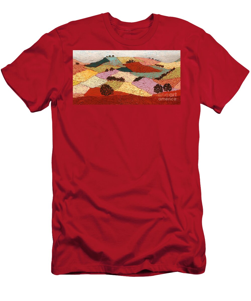 Landscape T-Shirt featuring the painting Close to Home by Allan P Friedlander
