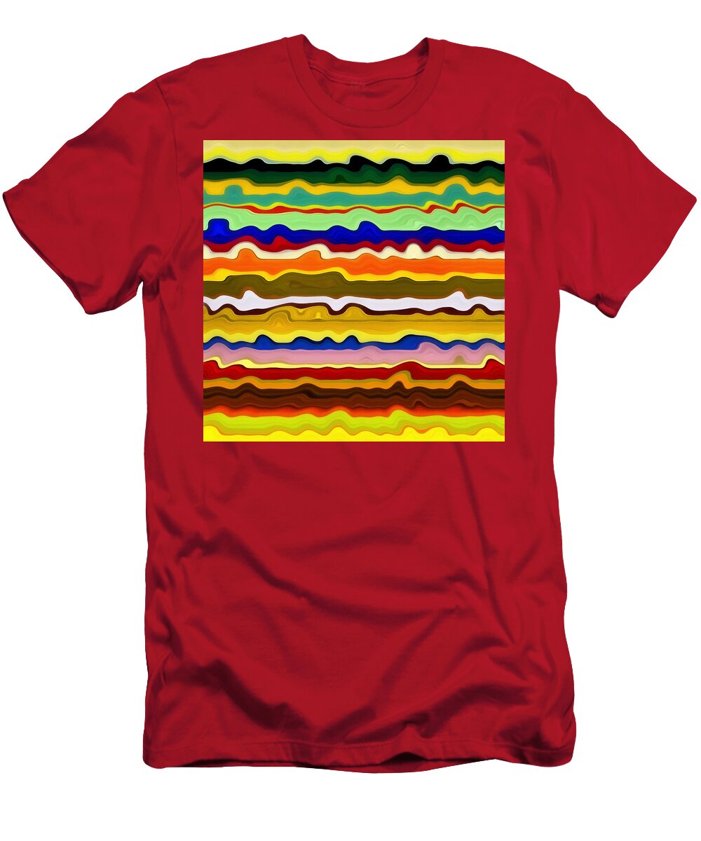 Textural T-Shirt featuring the painting Color Waves No. 2 by Michelle Calkins