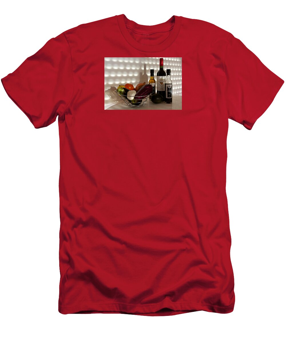 Food T-Shirt featuring the photograph Come Dine With Me I Am Cooking Italian Tonight by Venetia Featherstone-Witty