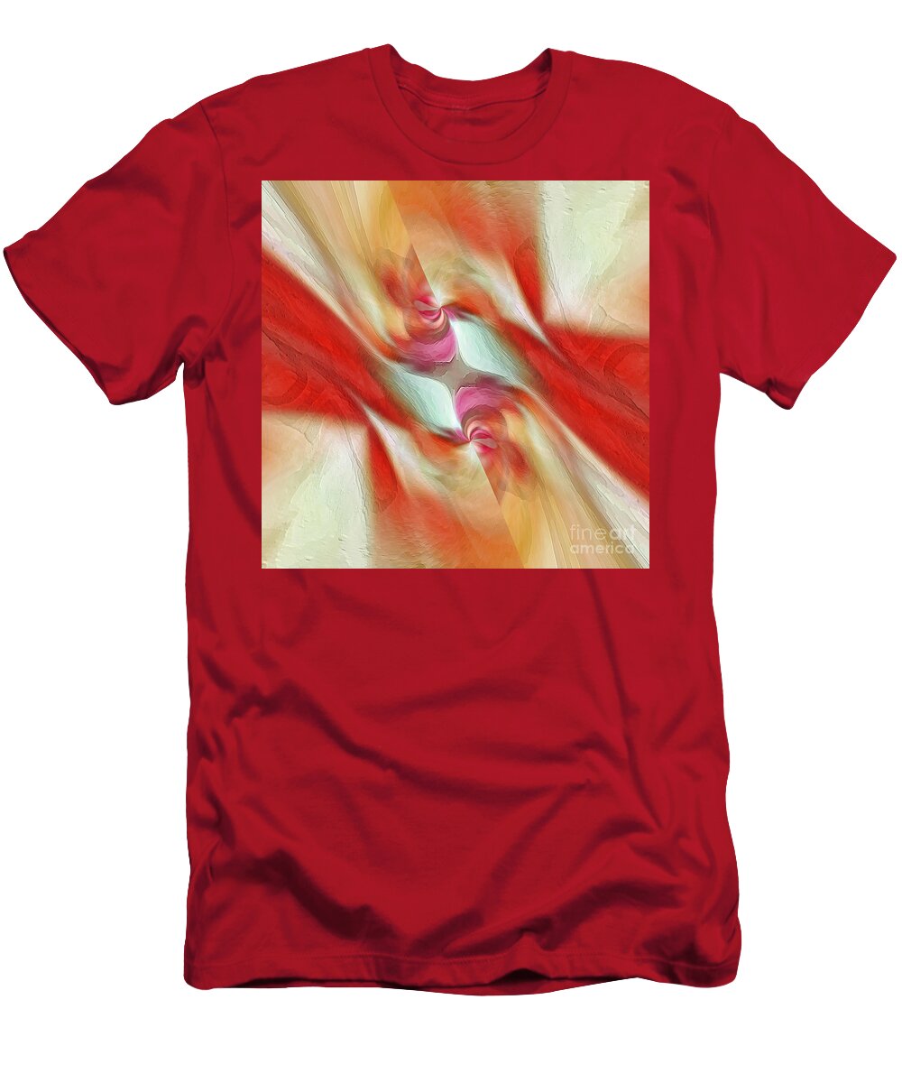 Red T-Shirt featuring the digital art Comfort by Margie Chapman