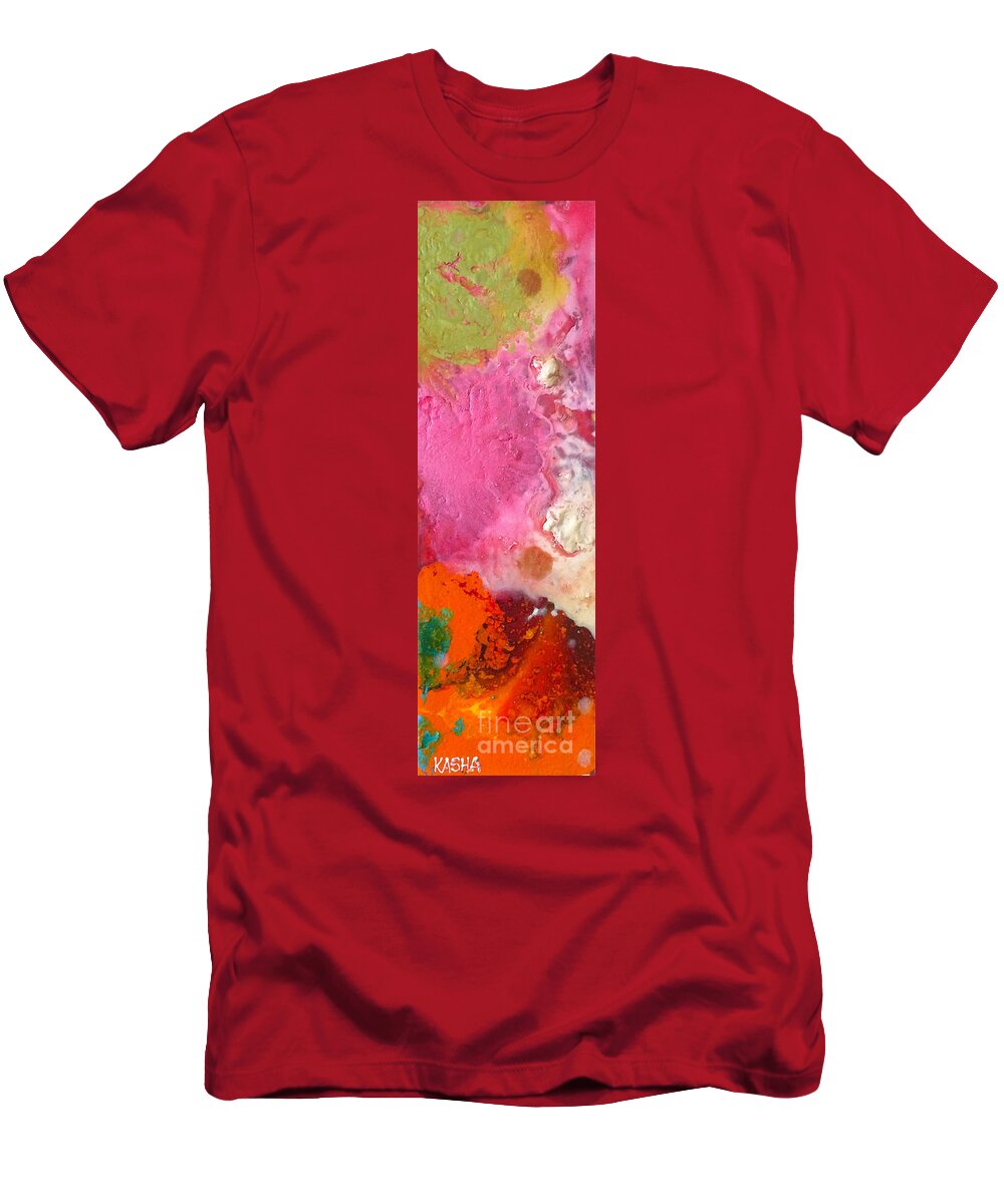 Cotton Candy T-Shirt featuring the painting Cotton Candy by Kasha Ritter