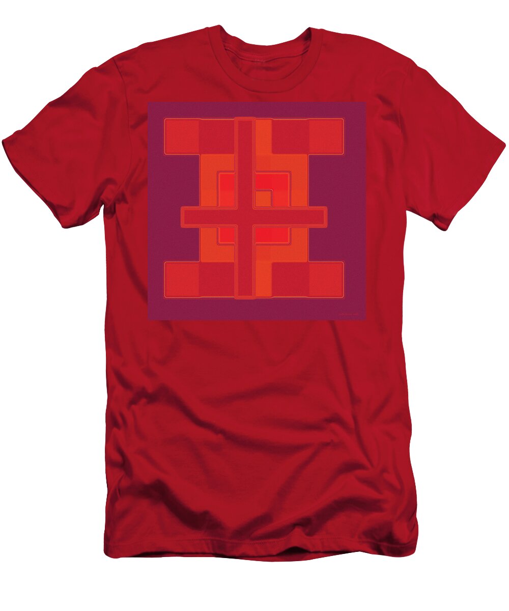 Geometric T-Shirt featuring the digital art Crossroads by Judi Suni Hall