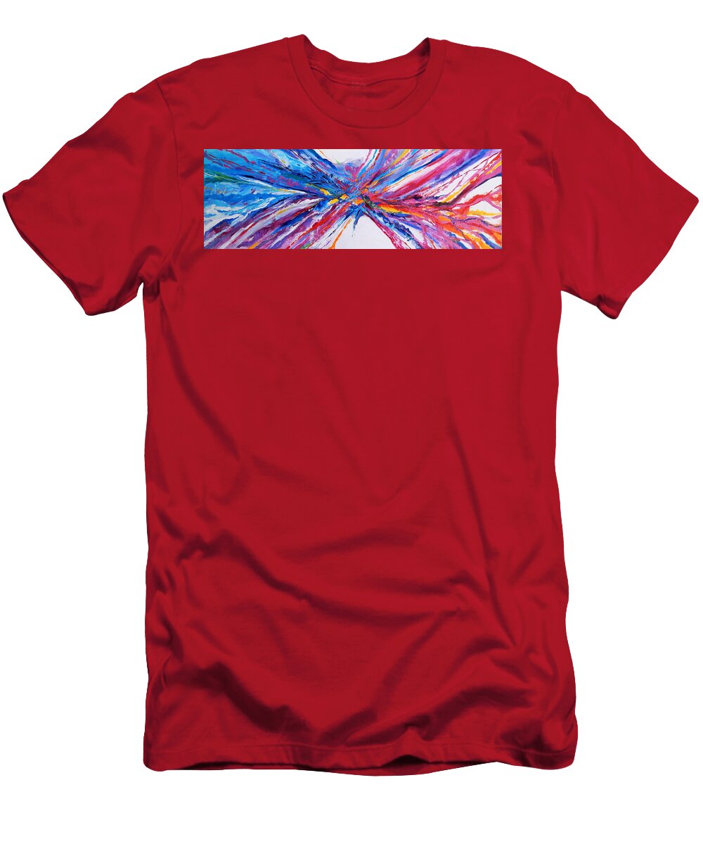 Crux T-Shirt featuring the painting Crux by Priscilla Batzell Expressionist Art Studio Gallery