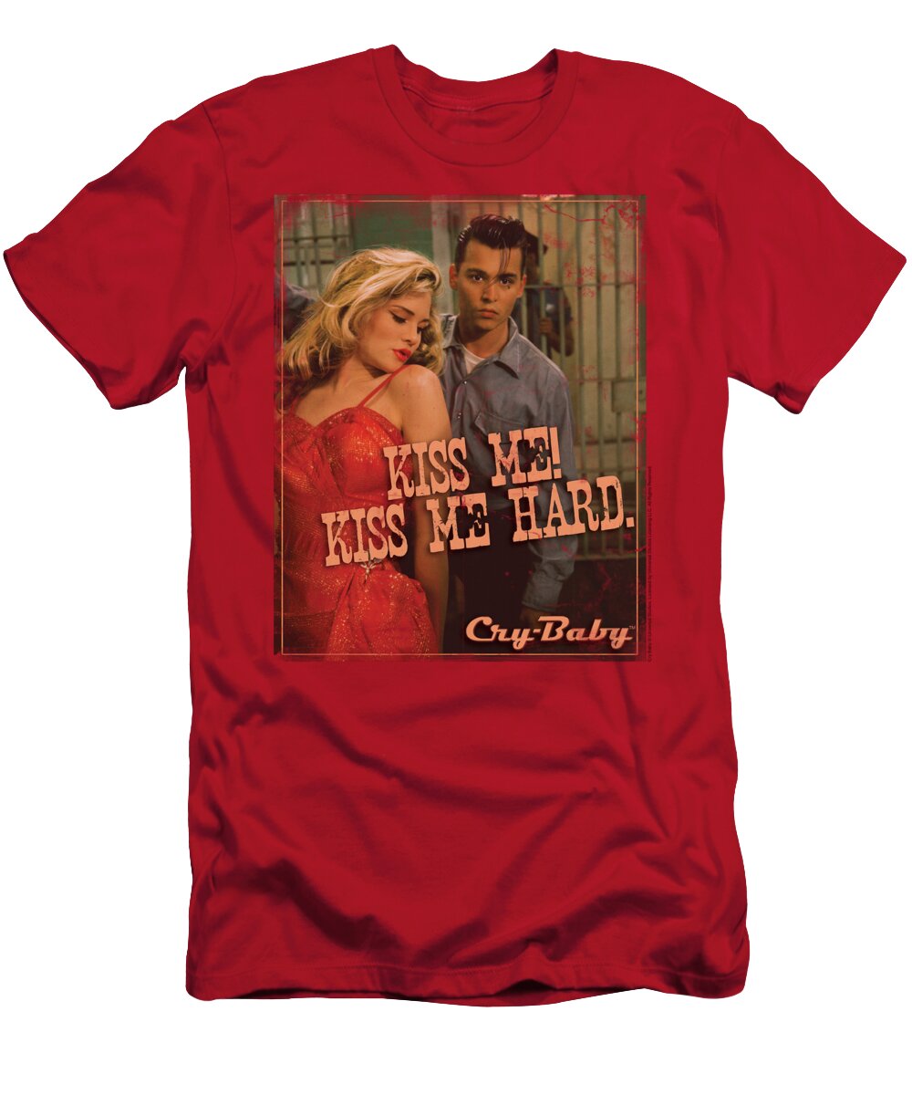 Cry Baby T-Shirt featuring the digital art Cry Baby - Kiss Me by Brand A