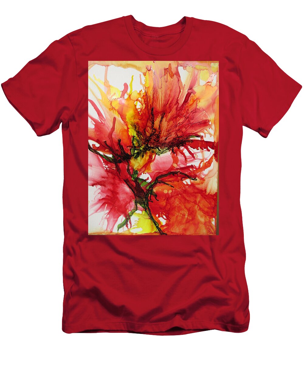 Ink T-Shirt featuring the painting Dance with Me by Kathy Sheeran