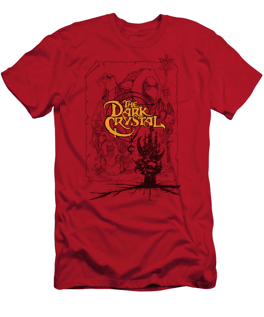 Dark Crystal T-Shirt featuring the digital art Dark Crystal - Poster Lines by Brand A