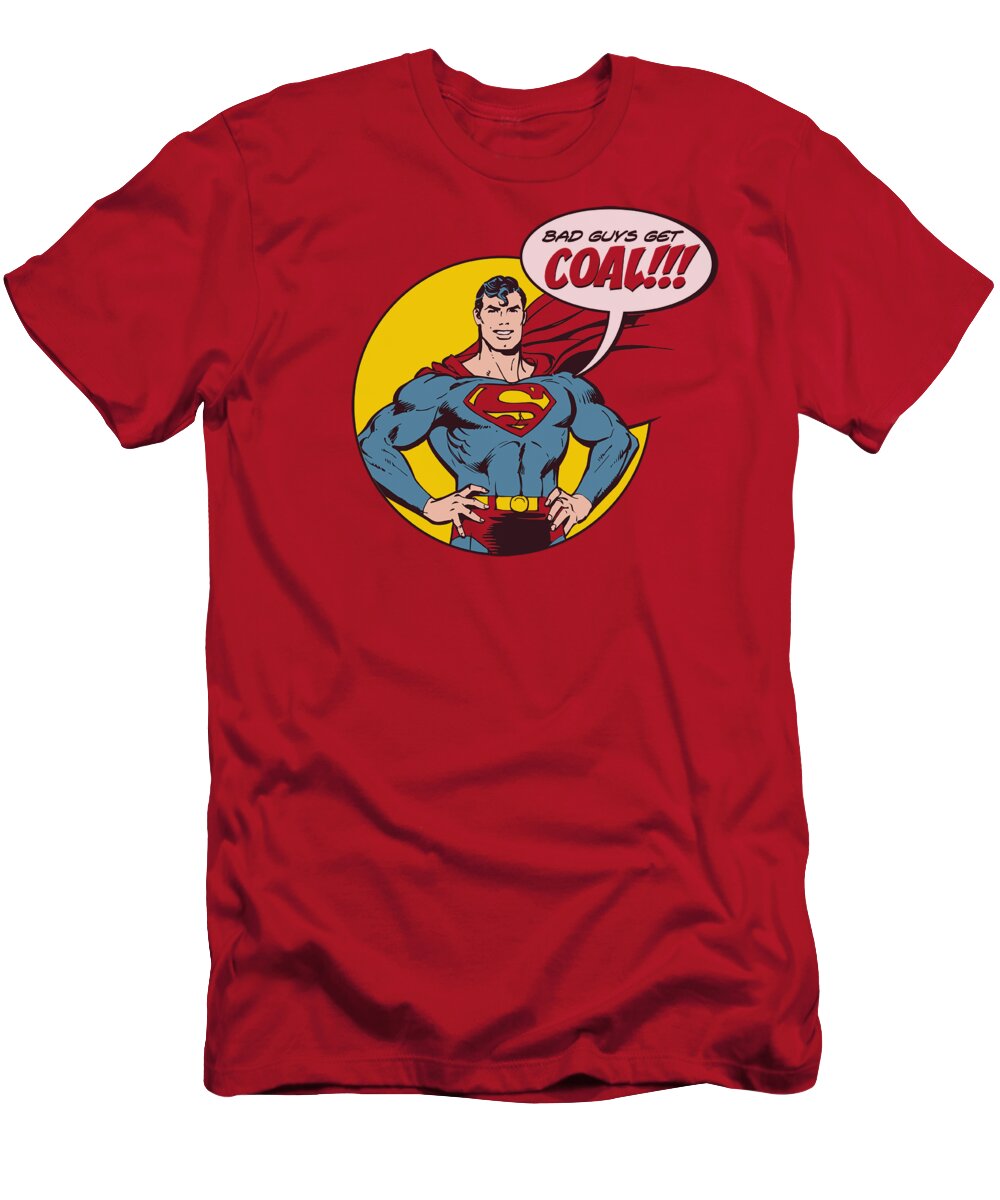 Superman T-Shirt featuring the digital art Dc - Coal by Brand A