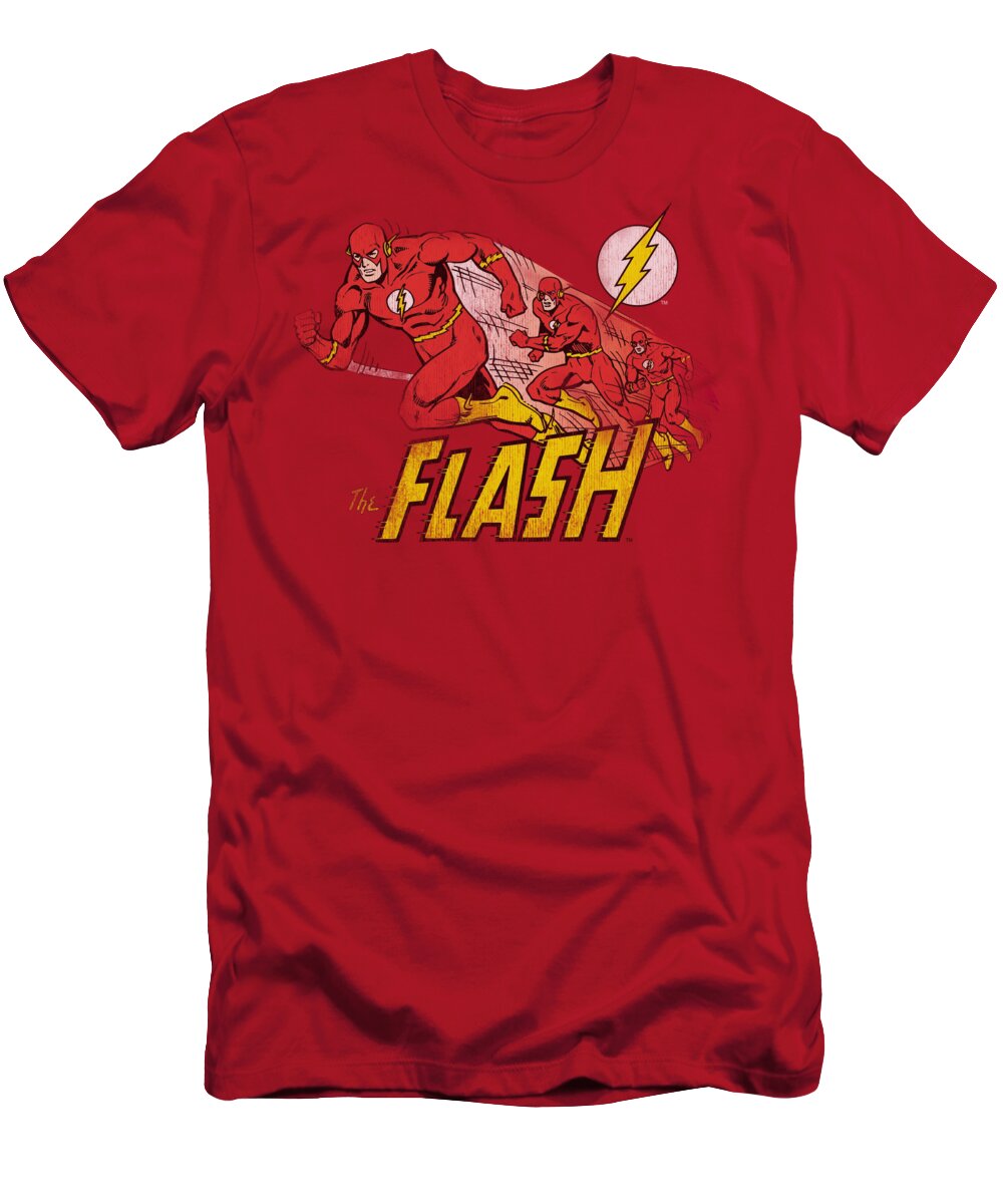 The Flash T-Shirt featuring the digital art Dc - Crimson Comet by Brand A