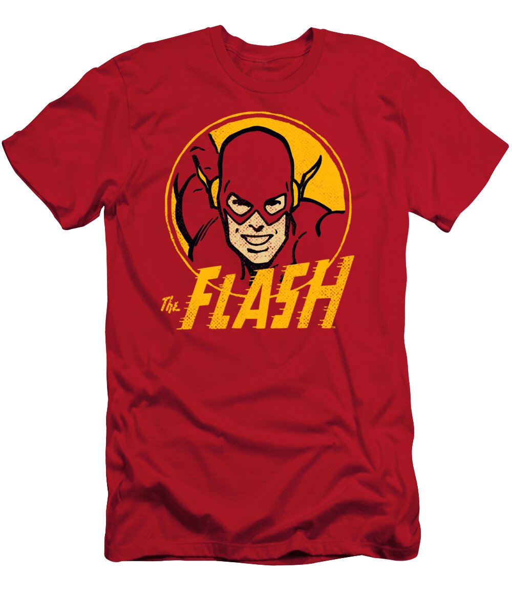  T-Shirt featuring the digital art Dc - Flash Circle by Brand A