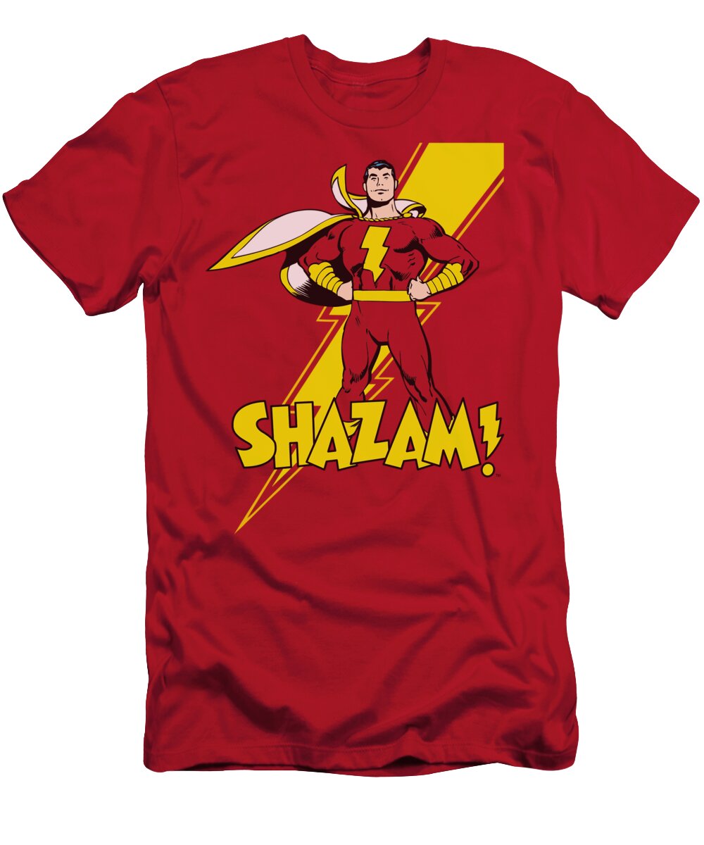 Dc Comics T-Shirt featuring the digital art Dc - Shazam! by Brand A