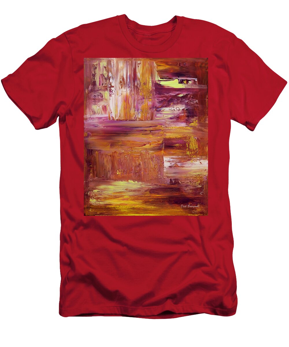 Abstract T-Shirt featuring the painting Delight by Dick Bourgault