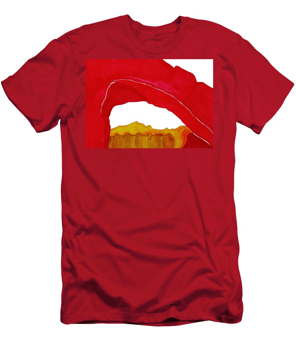 Desert Arch T-Shirt featuring the painting Desert Arch original painting SOLD by Sol Luckman