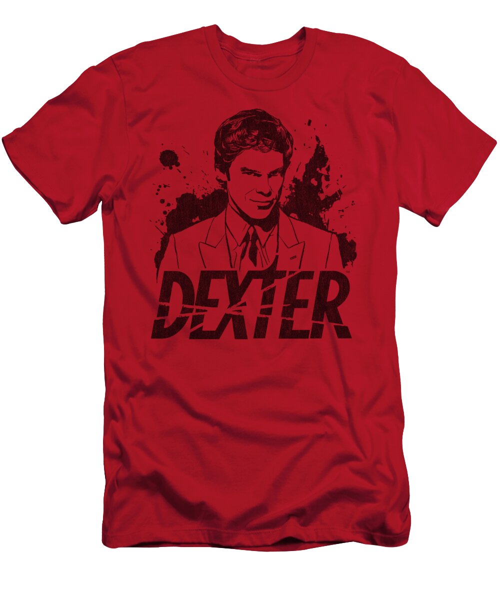 Dexter T-Shirt featuring the digital art Dexter - Splatter Dex by Brand A