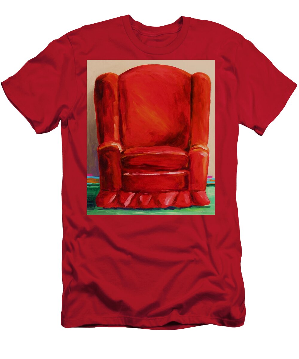 Red Chair T-Shirt featuring the painting Draft Dodger by John Williams