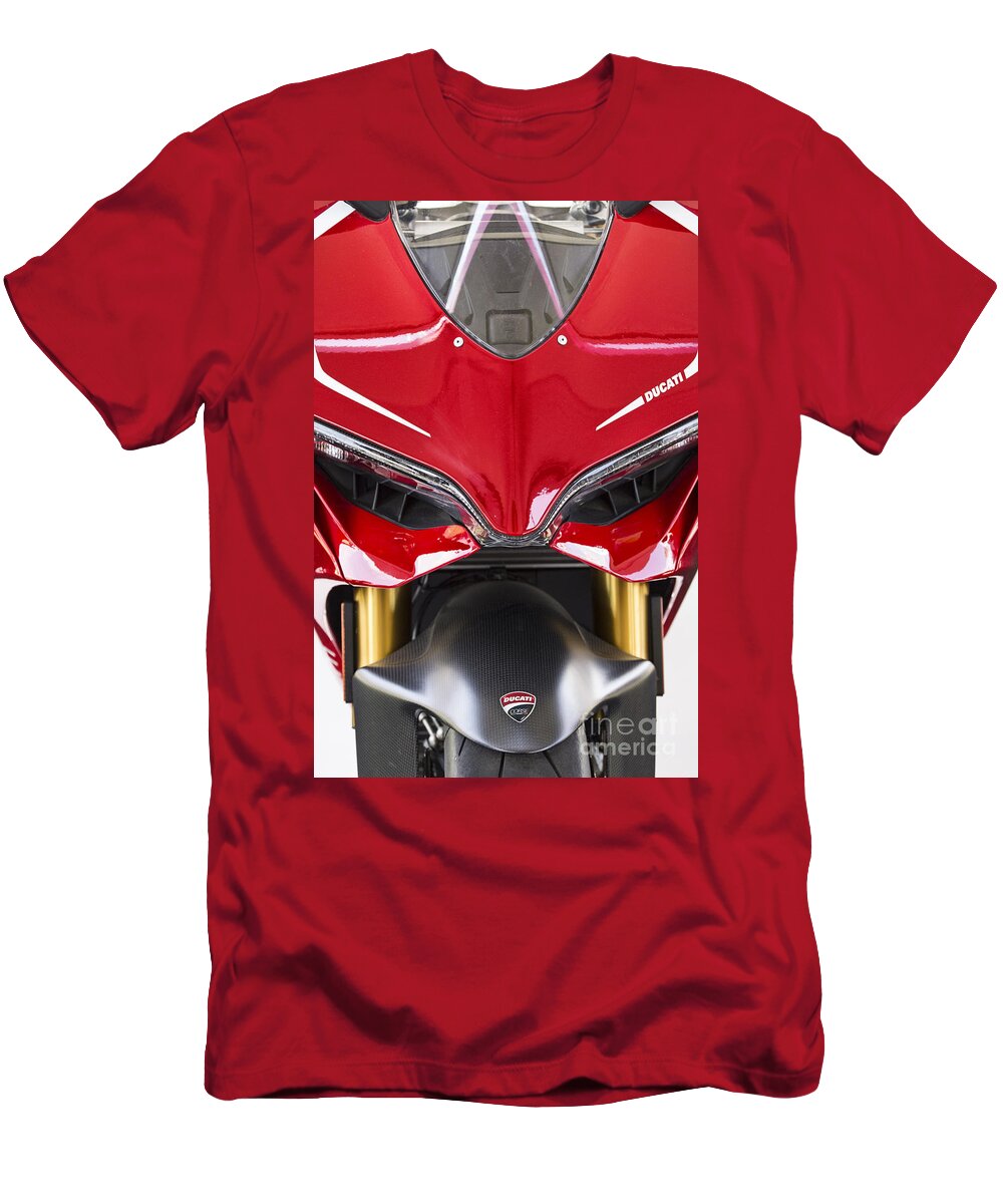 Motorcycle T-Shirt featuring the photograph Ducati-Unplugged V11 by Douglas Barnard