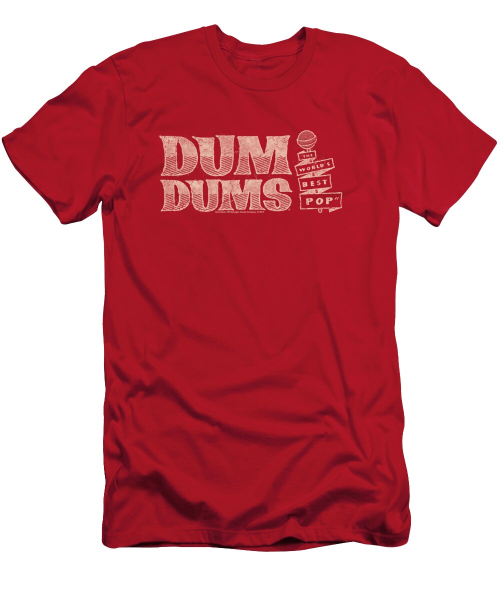 Dum Dums T-Shirt featuring the digital art Dum Dums - World's Best by Brand A