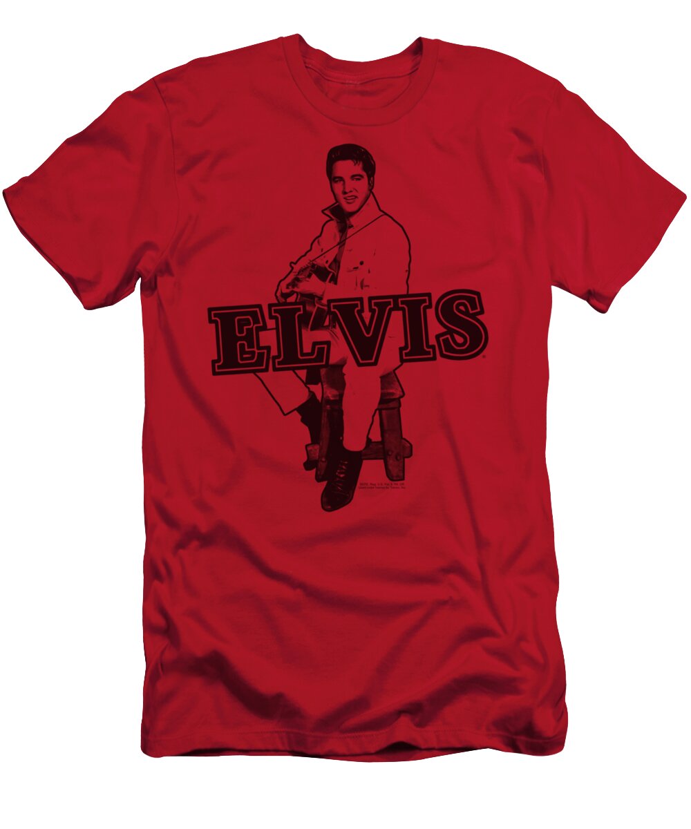 Elvis T-Shirt featuring the digital art Elvis - Jamming by Brand A