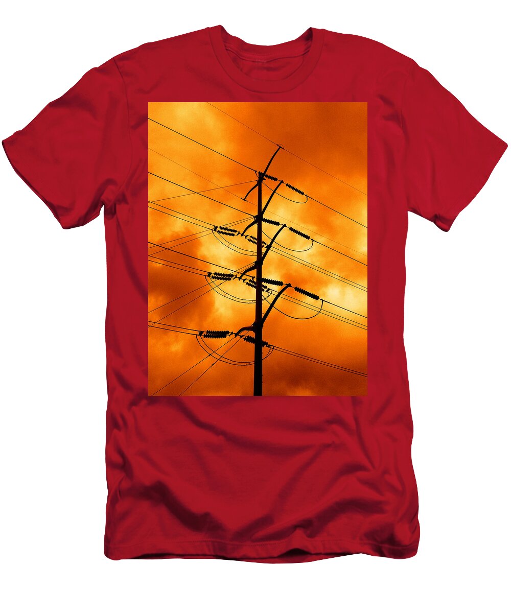 #power Line T-Shirt featuring the photograph Energized by Don Spenner