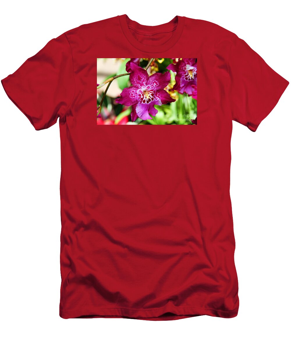 Orchids T-Shirt featuring the photograph Fabulous Fushia Orchids By Diana Sainz by Diana Raquel Sainz