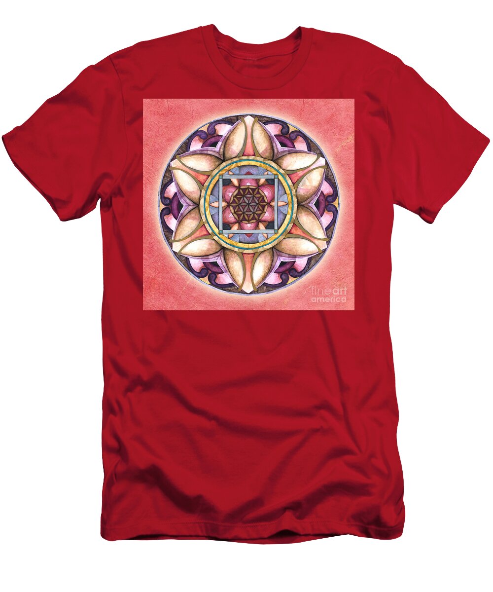 Mandala Art T-Shirt featuring the painting Faith Mandala by Jo Thomas Blaine