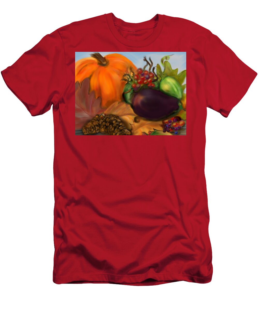Autumn T-Shirt featuring the digital art Fall Festival by Christine Fournier