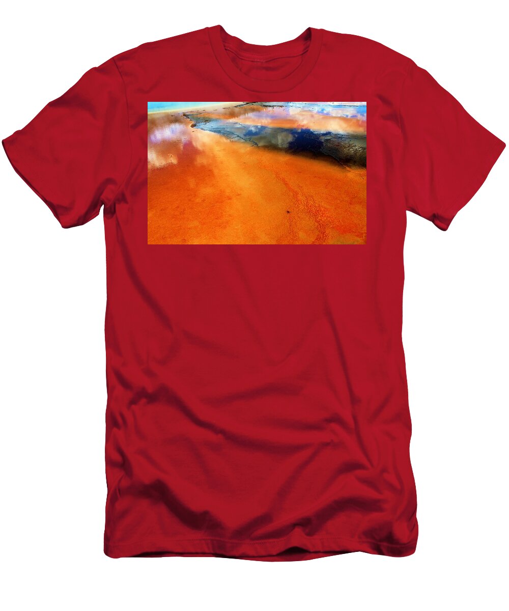 Yellowstone National Park T-Shirt featuring the photograph Fire Orange by Catie Canetti