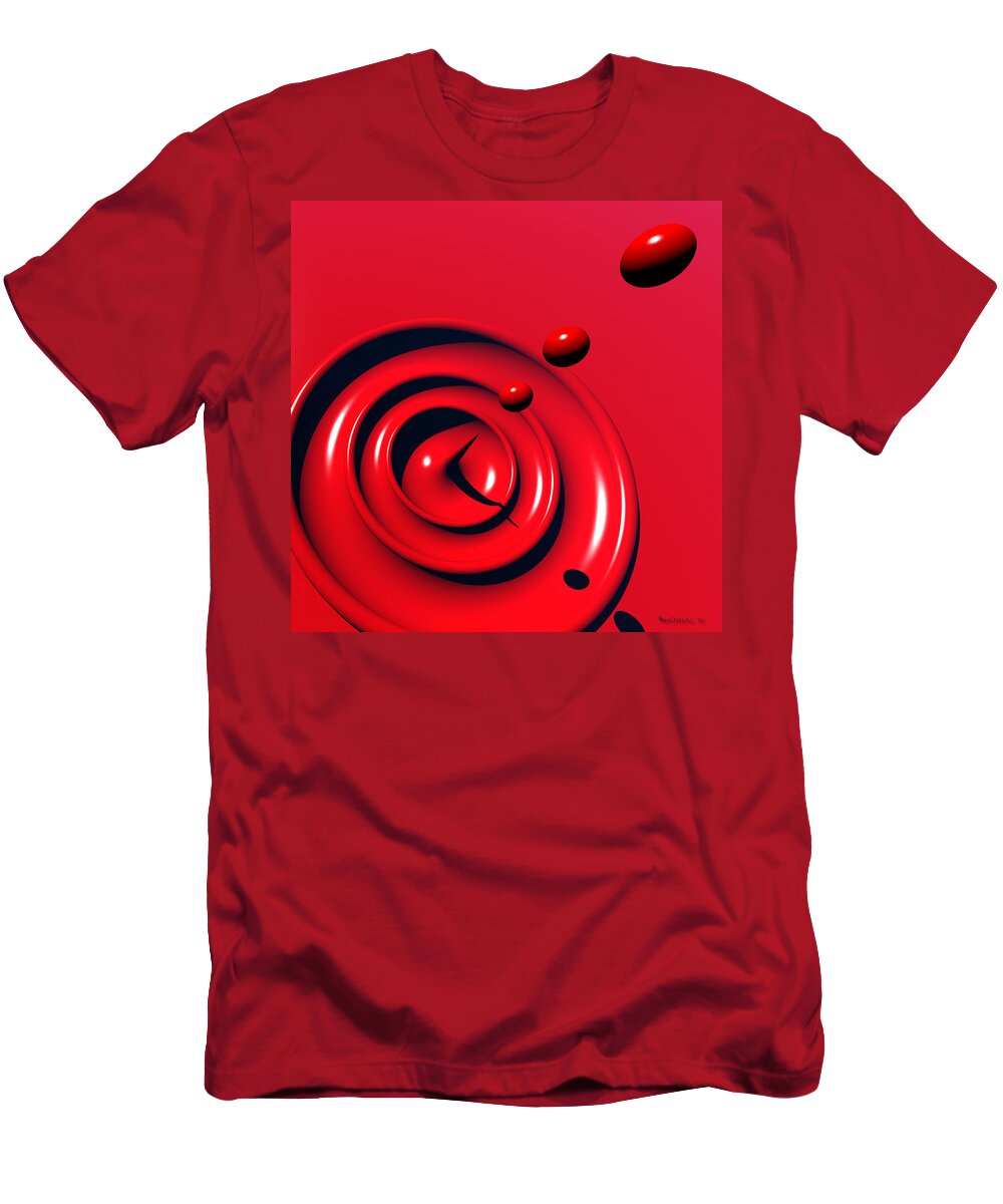 Conceptual T-Shirt featuring the digital art First Karma by Walter Neal