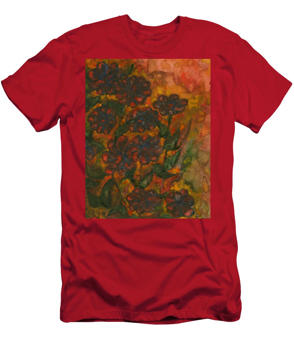 Colour T-Shirt featuring the painting Flower 11 by Wojtek Kowalski