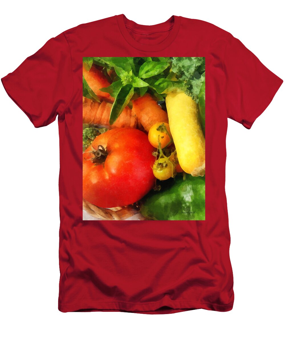 Tomato T-Shirt featuring the photograph Food - Vegetable Medley by Susan Savad