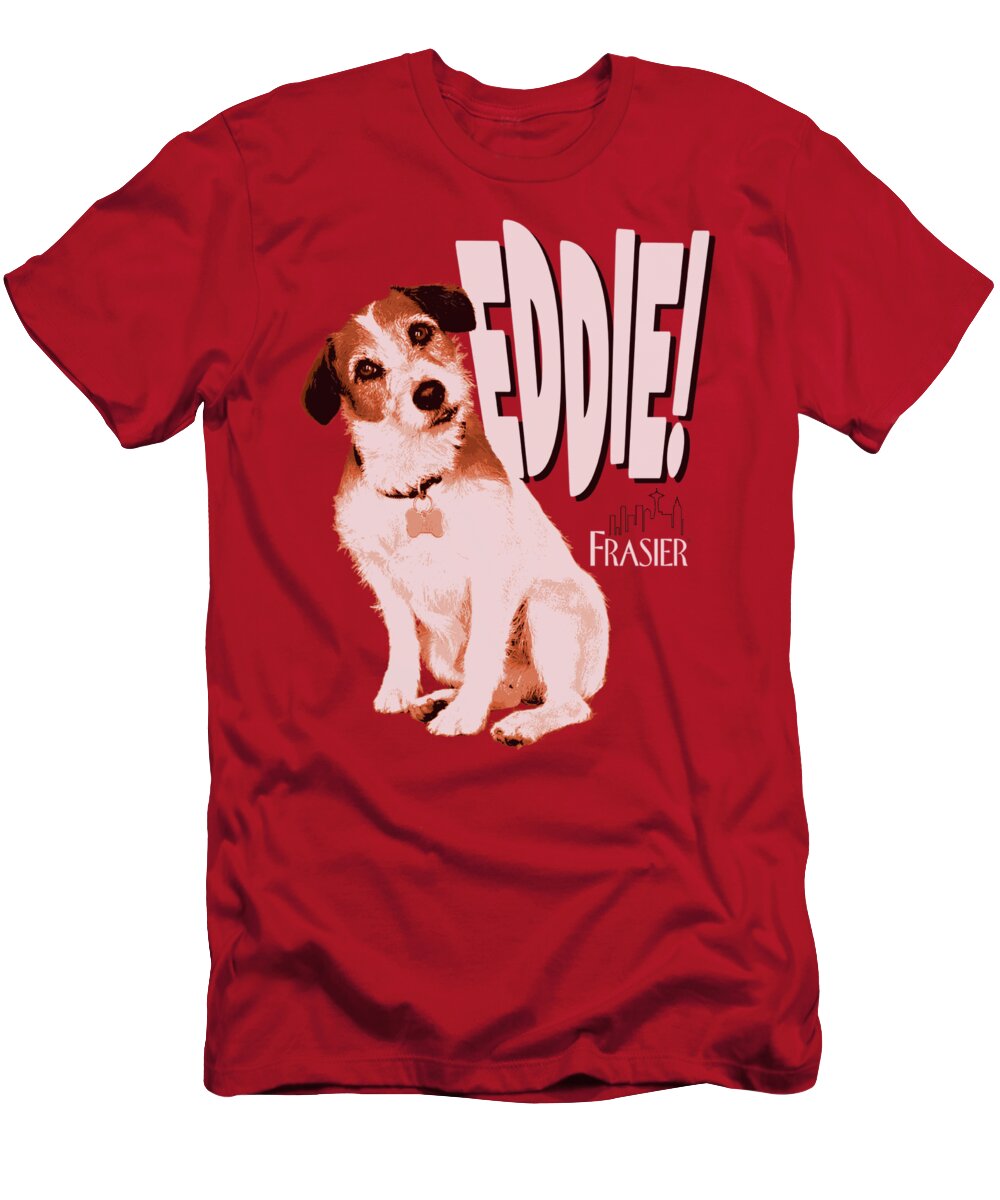 Frasier T-Shirt featuring the digital art Frasier - Eddie by Brand A