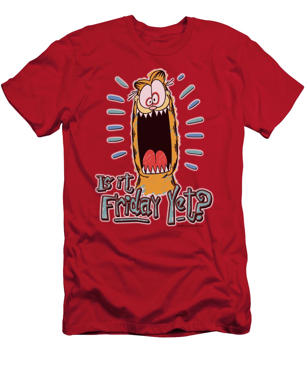 Garfield T-Shirt featuring the digital art Garfield - Friday by Brand A