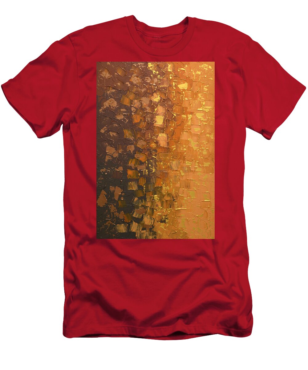 Man Cave T-Shirt featuring the painting Gradient Metal by Linda Bailey