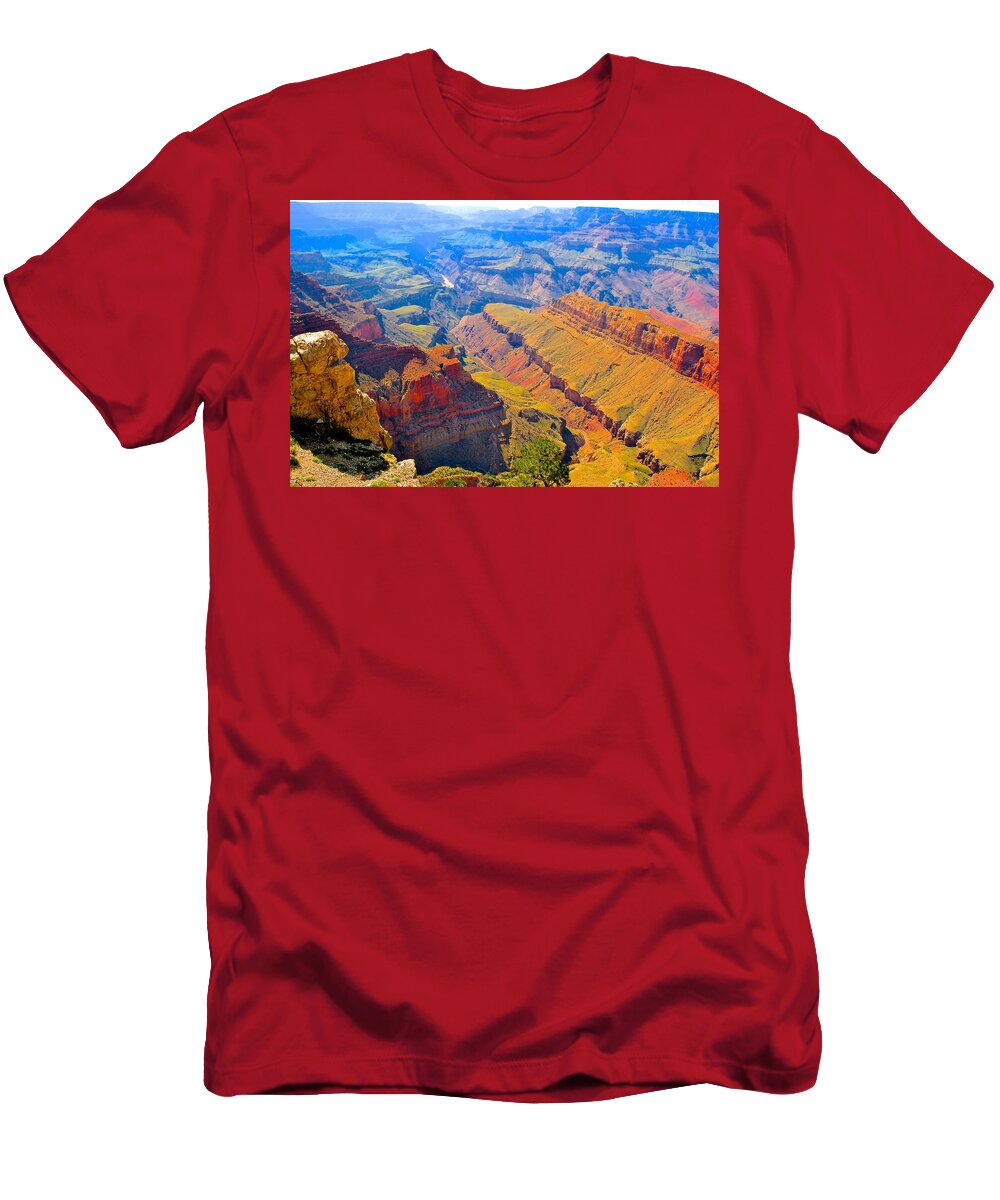 Grand Canyon T-Shirt featuring the photograph Grand Canyon in vivid color by Jim Hogg