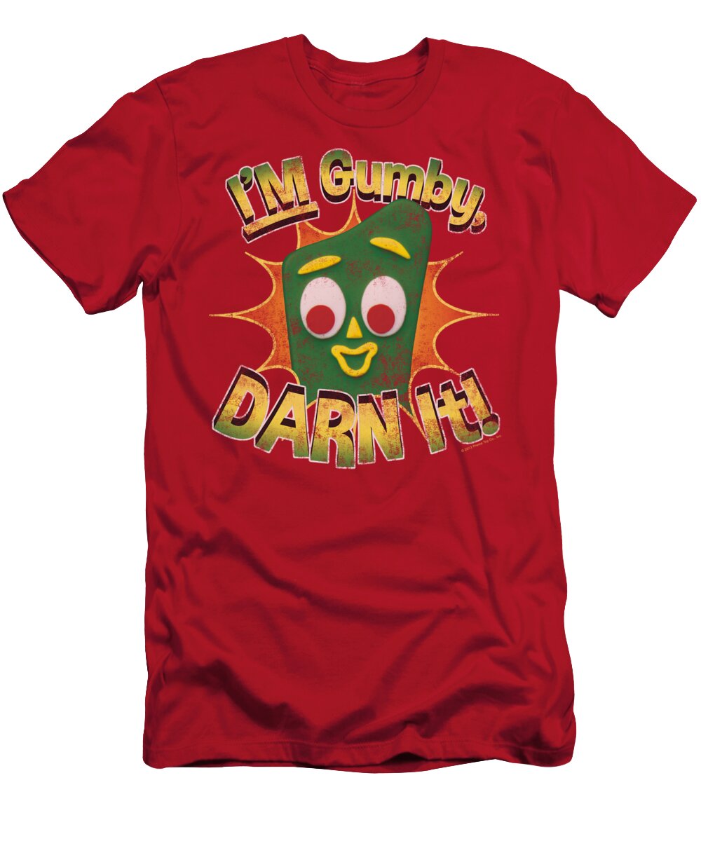 Gumby T-Shirt featuring the digital art Gumby - Darn It by Brand A