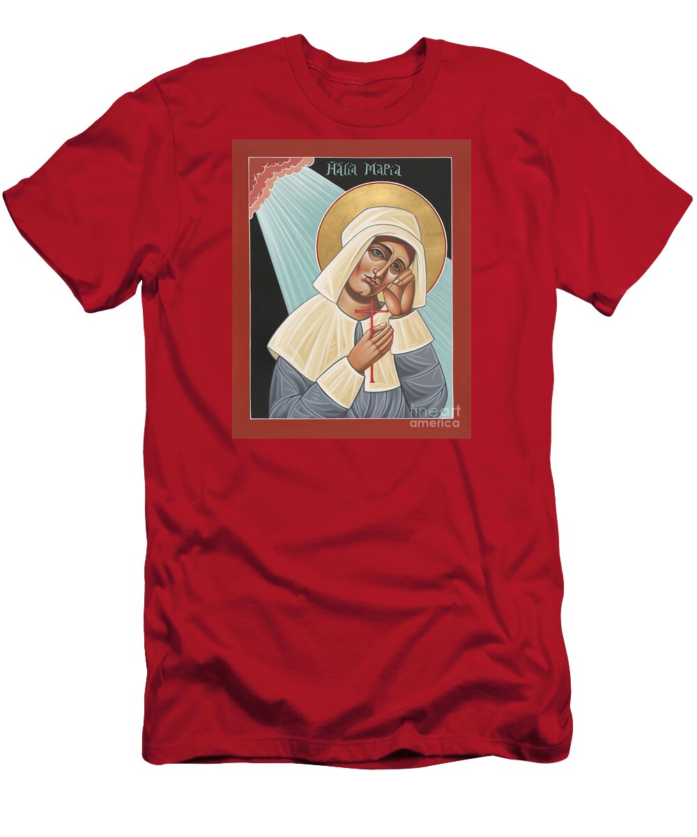 Quaker T-Shirt featuring the painting Holy Quaker Martyr Mary Dyer 157 by William Hart McNichols