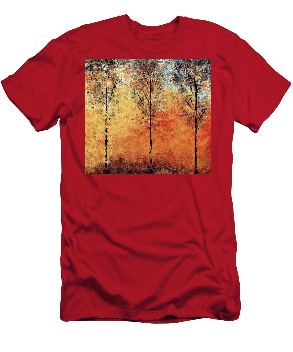 Hot T-Shirt featuring the painting Hot Hillside by Linda Bailey