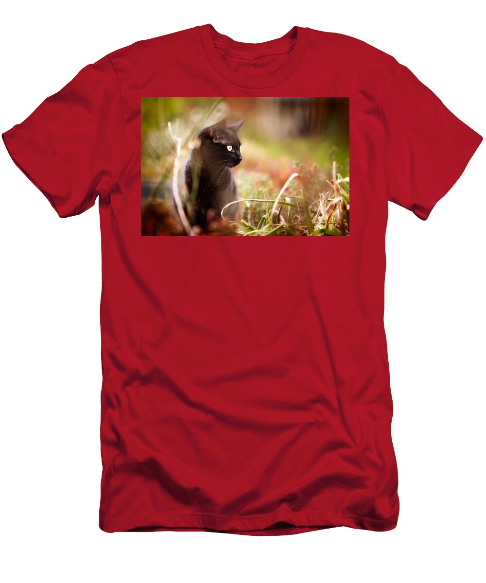 Cat T-Shirt featuring the photograph Hunter by Ian Good