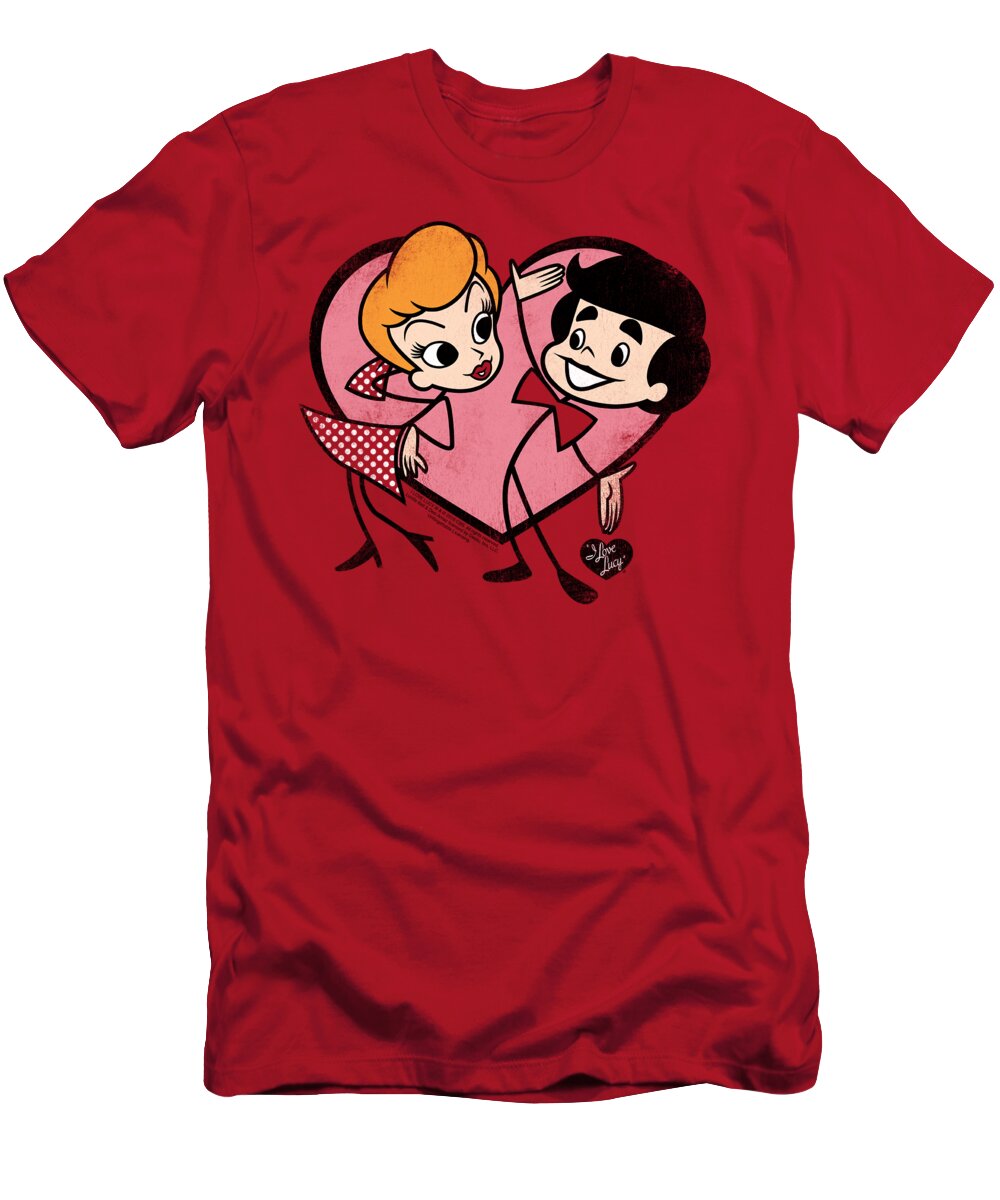  T-Shirt featuring the digital art I Love Lucy - Cartoon Love by Brand A