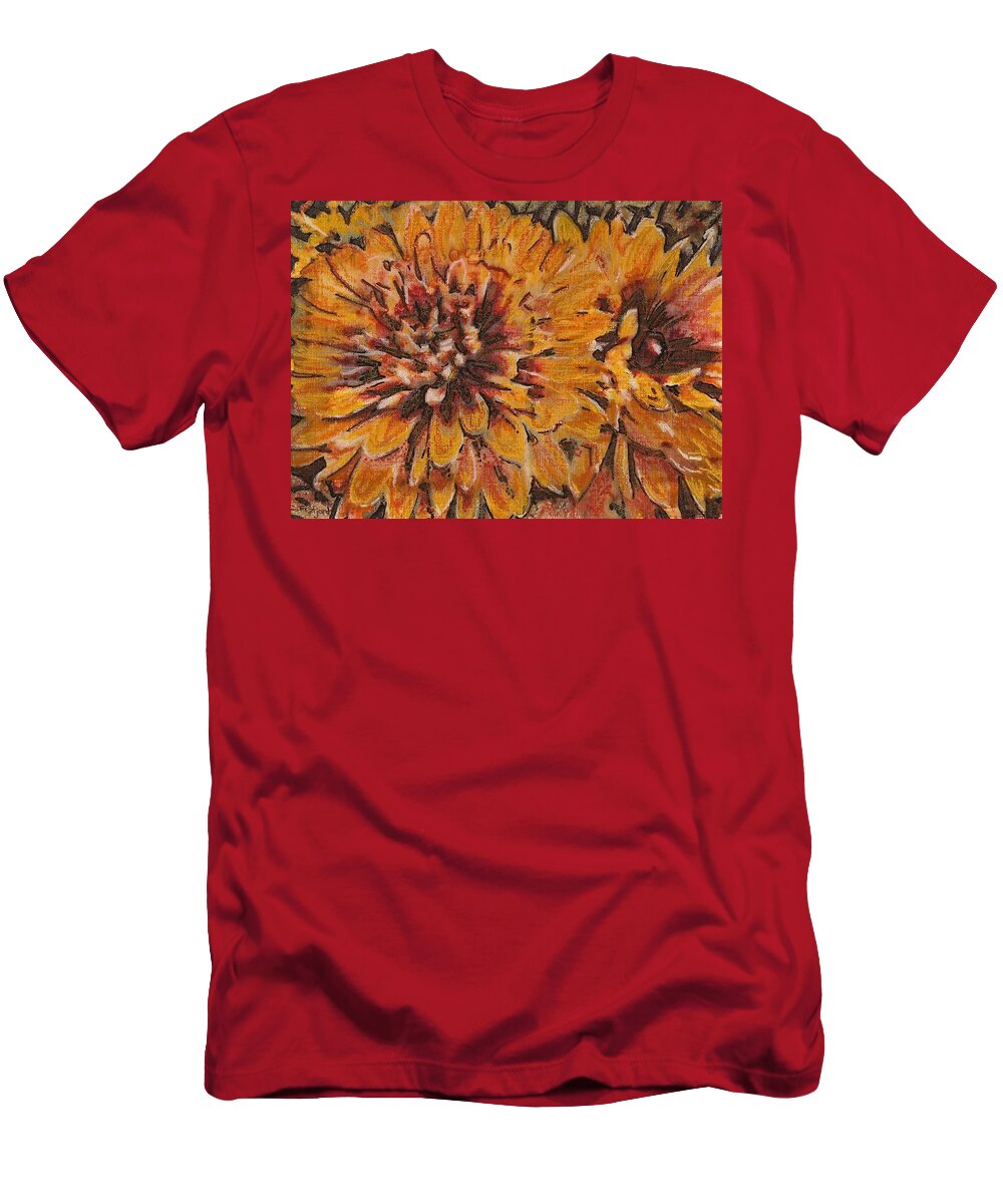 Wildflower T-Shirt featuring the painting Fall Wonder by Cara Frafjord