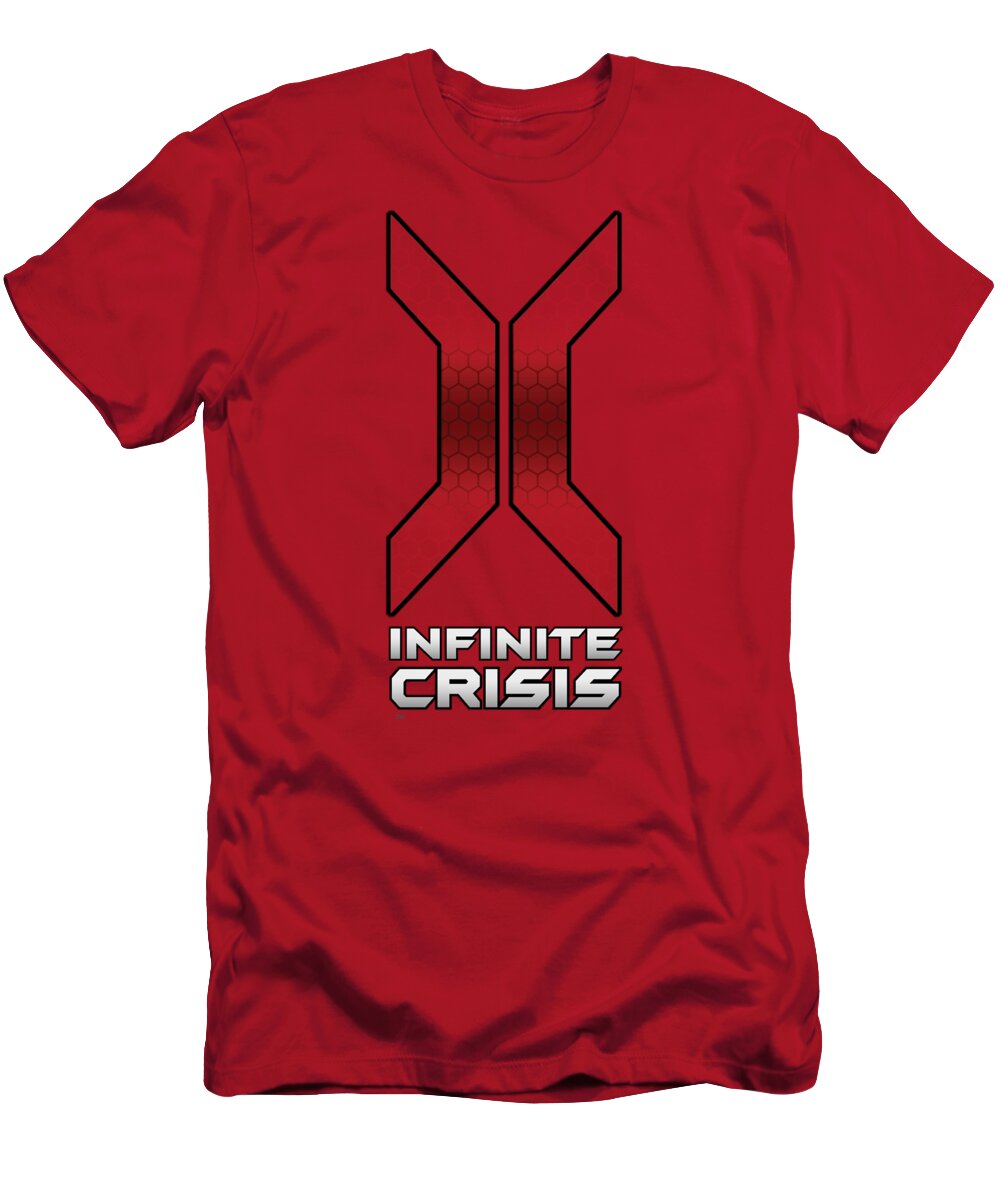  T-Shirt featuring the digital art Infinite Crisis - Title by Brand A
