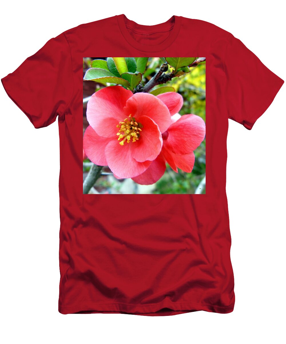 Japonica Macro T-Shirt featuring the photograph Japonica Macro by Will Borden