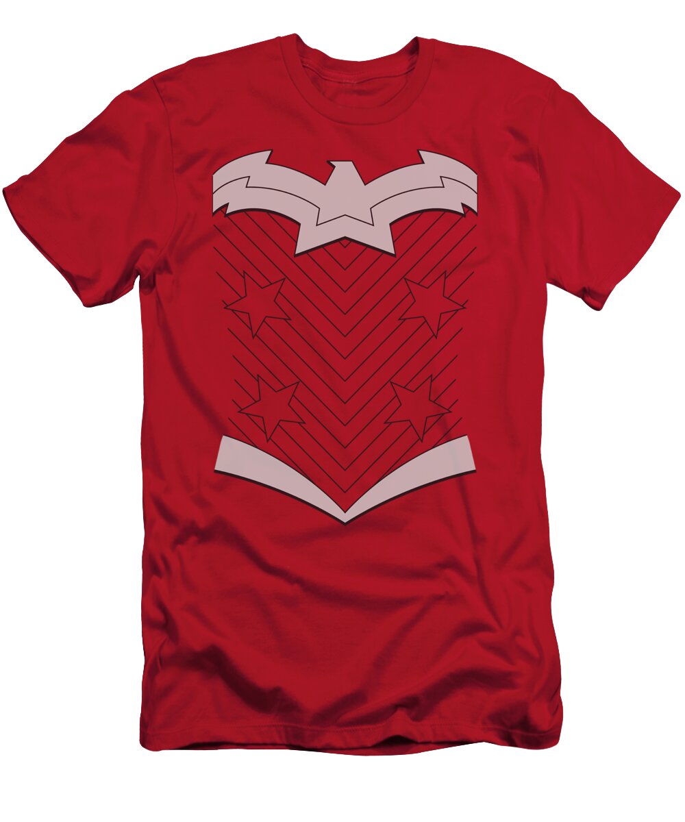 Justice League Of America T-Shirt featuring the digital art Jla - New Ww Costume by Brand A