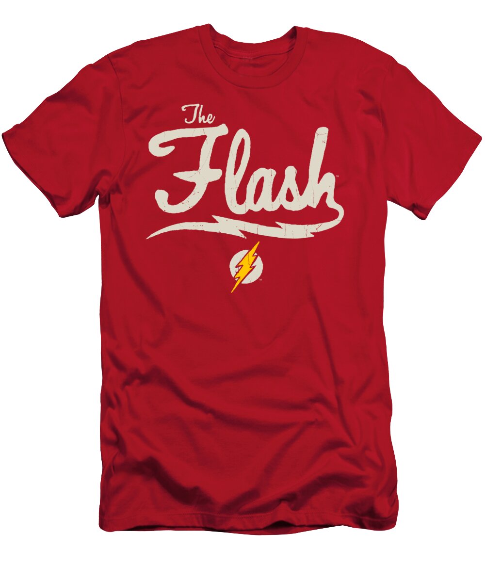  T-Shirt featuring the digital art Jla - Old School Flash by Brand A