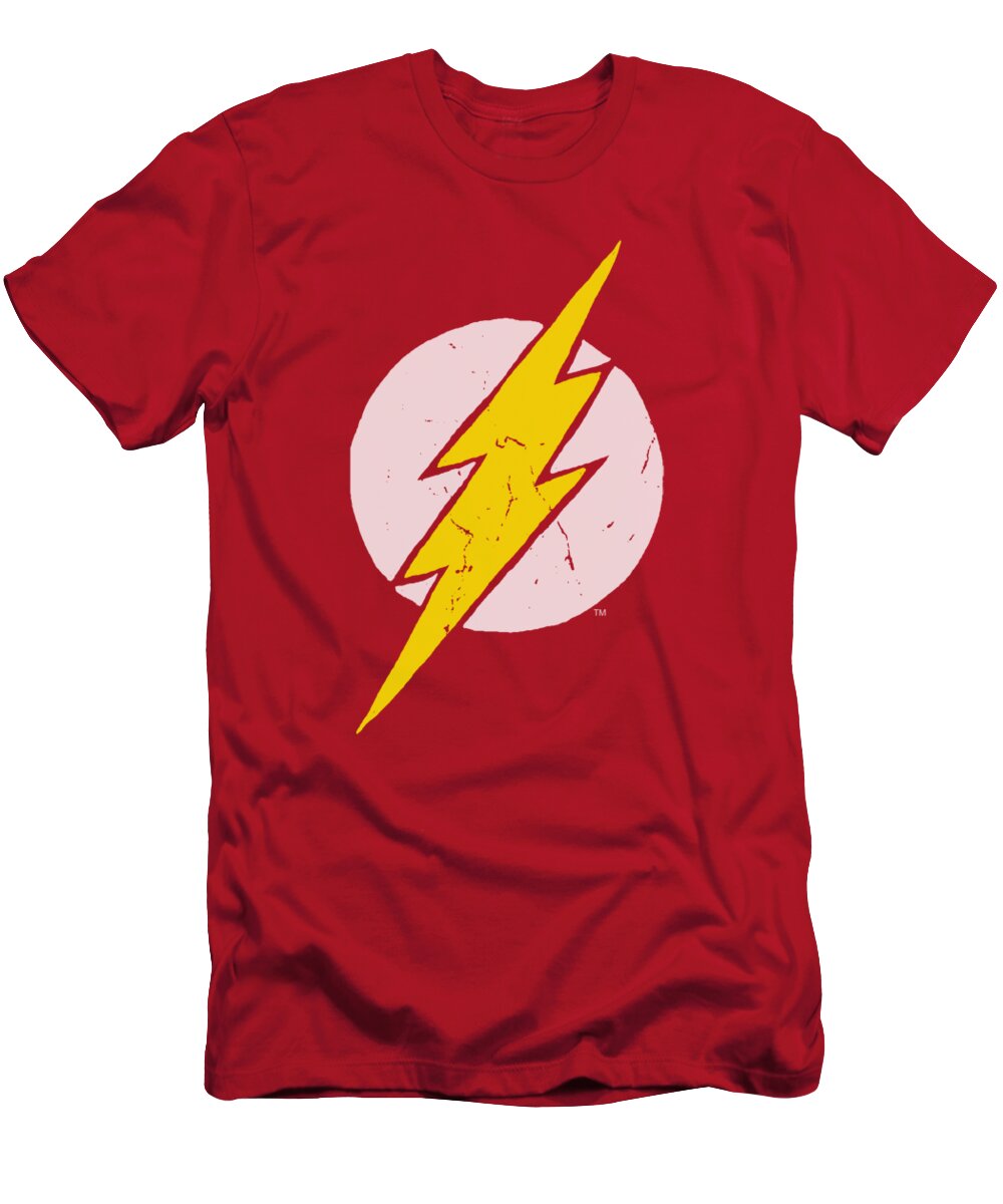 Justice League Of America T-Shirt featuring the digital art Jla - Rough Flash by Brand A