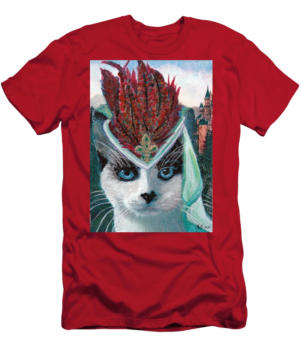 Cat T-Shirt featuring the painting Lady Snowshoe by Michele Avanti