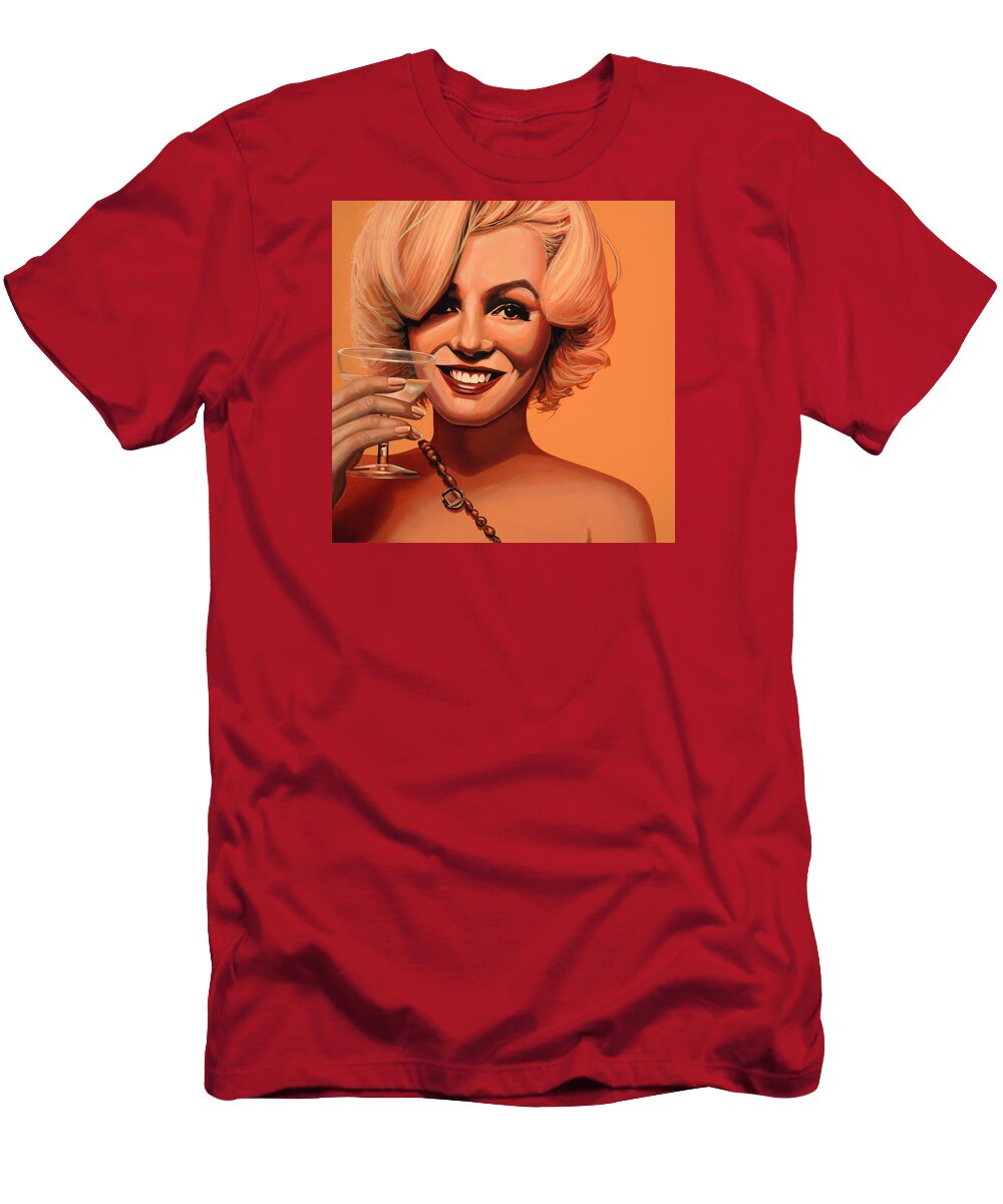 Marilyn Monroe T-Shirt featuring the painting Marilyn Monroe 5 by Paul Meijering