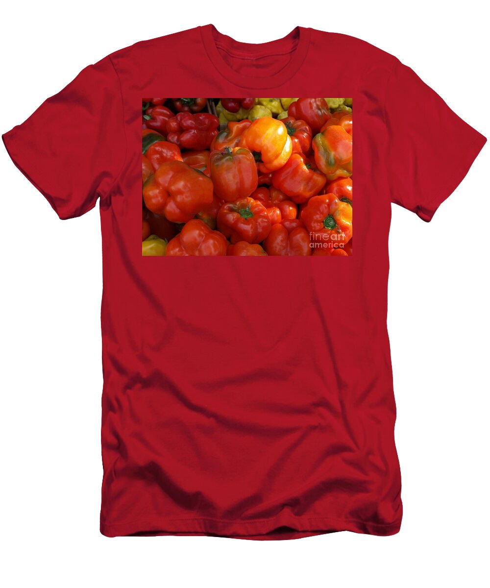 Red T-Shirt featuring the photograph Market Day by Jacklyn Duryea Fraizer