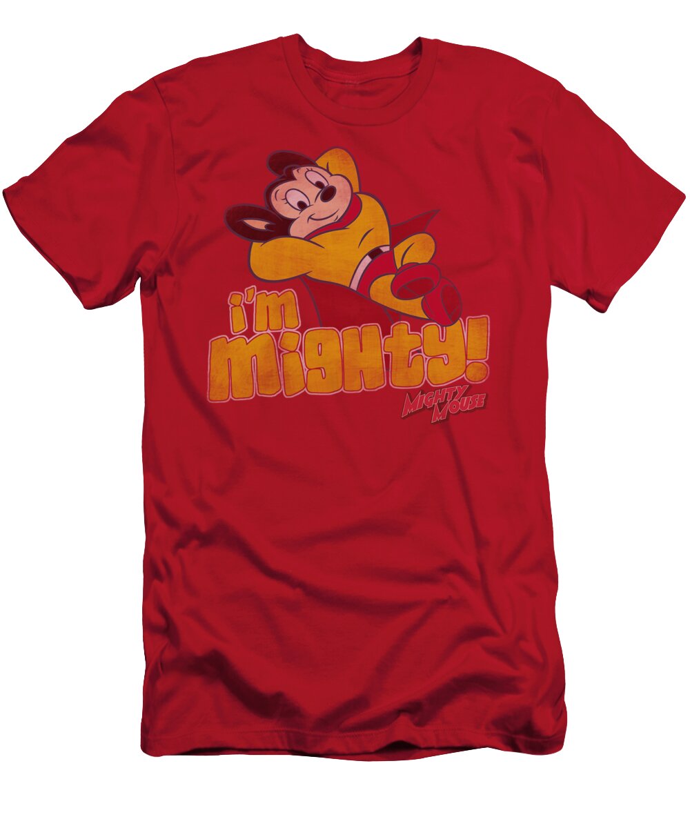 Mighty Mouse T-Shirt featuring the digital art Mighty Mouse - I'm Mighty by Brand A