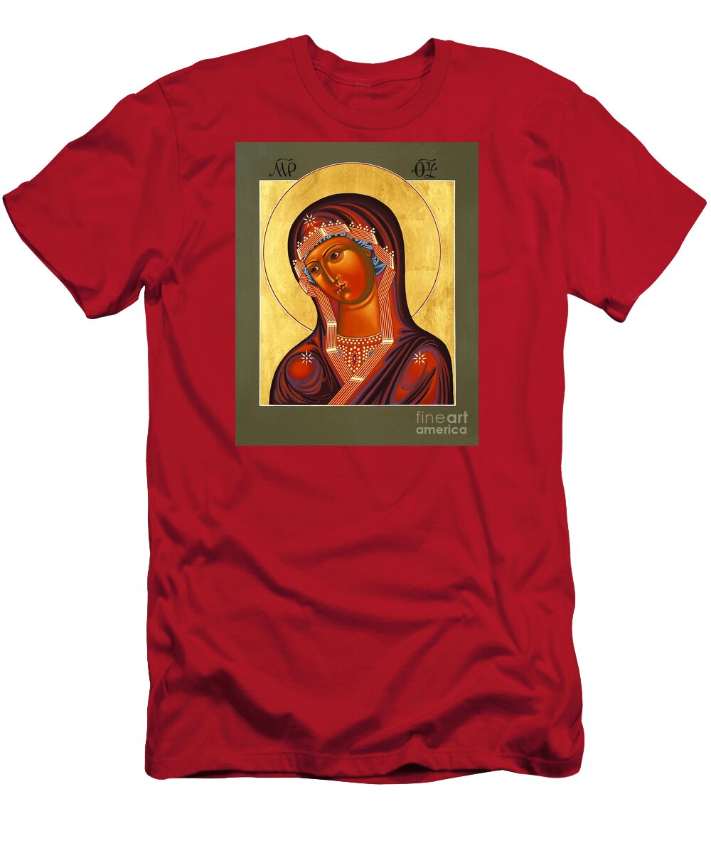 Mother Of God Similar To Fire T-Shirt featuring the painting Mother of God Similar to Fire 007 by William Hart McNichols