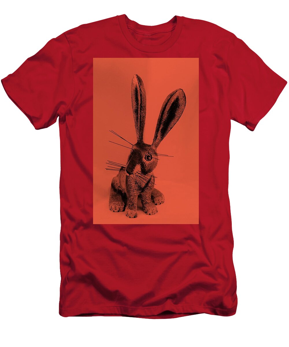 Rabbit T-Shirt featuring the photograph New Mexico Rabbit Salmon by Rob Hans